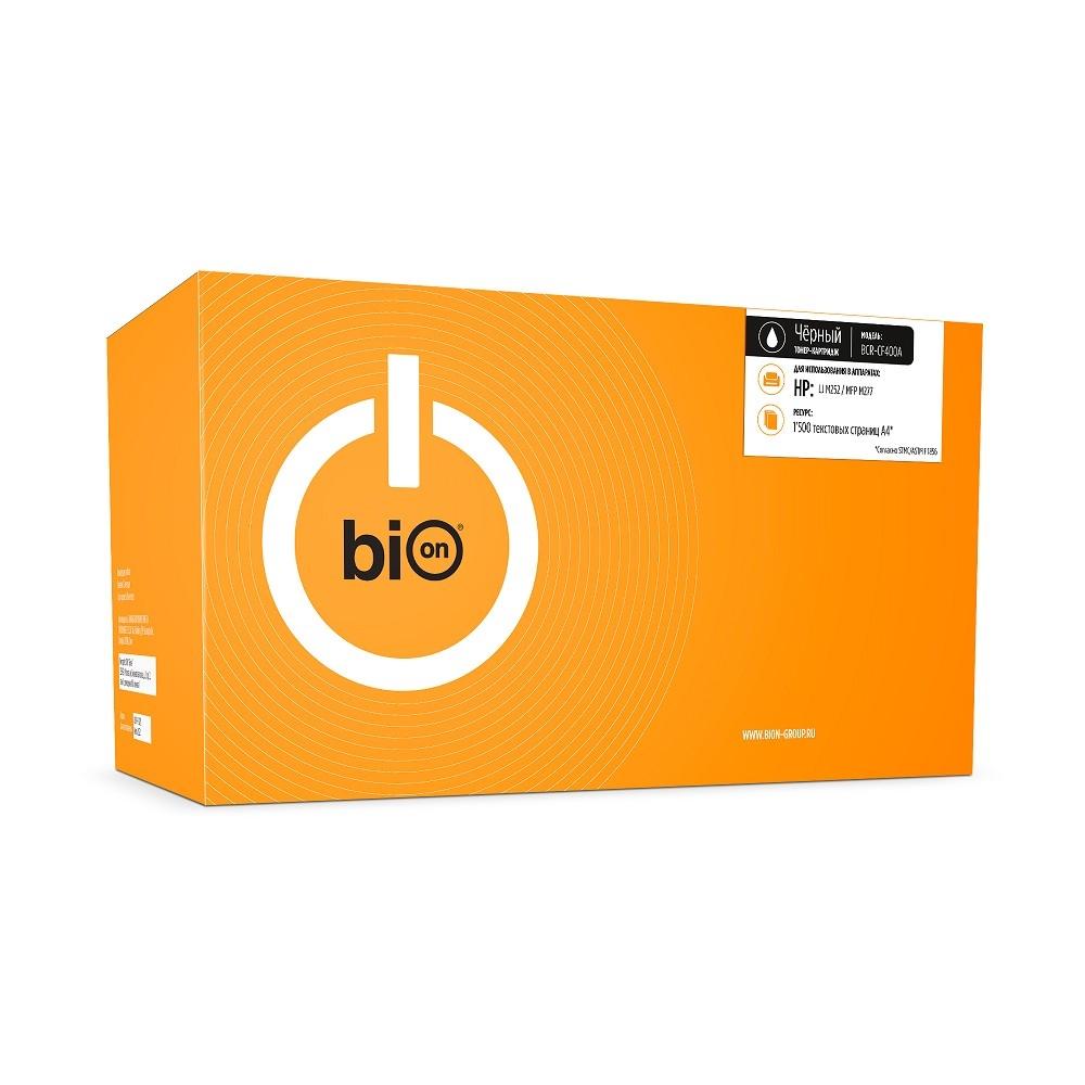 Bion BCR-CF400A Картридж для HP{Color LaserJet Pro M252n/M252dn/MFP277dw/277n }(1500  стр.), Черный, с чипом