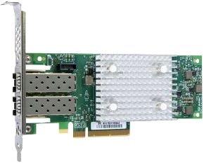 адаптер Qlogic QLE2692 16Gb Dual Port FC HBA, x8 PCIe, SR LC multi-mode optic, LP + FH, transivers included, QLE2692-SR-CK