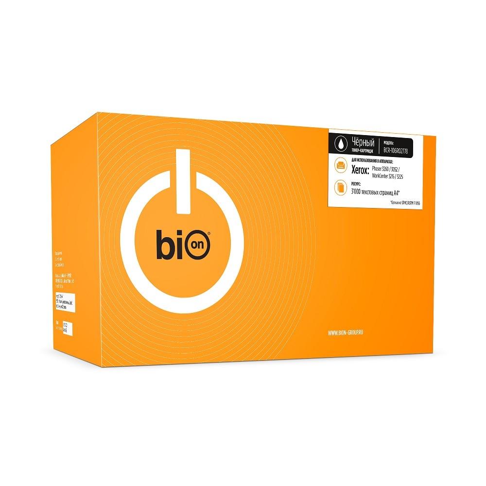 Bion BCR-106R02778 Картридж для Xerox{Phaser 3260/3052, WorkCenter 3215/3225} (3000  стр.), Черный, с чипом