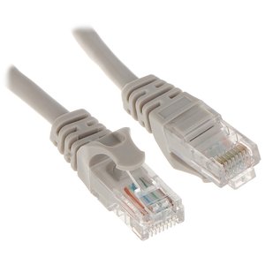 Патч-корд Bion [BPC-U5E101-2M] U/UTP, Cat.5e, AWG 26 (7/0,16мм), CCA, многожильный, PVC, 2м, серый