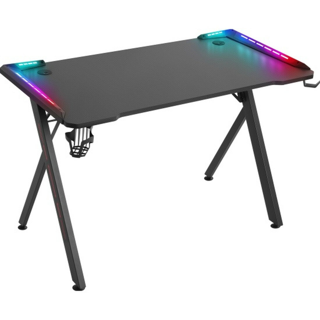 Defender Игровой компьютерный стол Gamer RGB,подвес круж+гарн.,черн,120, 64330