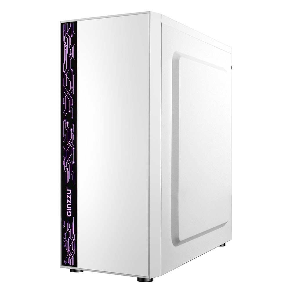 Ginzzu A390  White Window RGB подсветка 1*USB 3.0, 2*USB 2.0, AU
