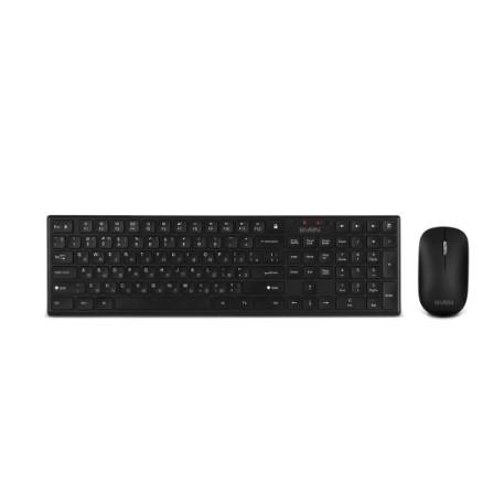 Клавиатура и мышь Wireless Sven KB-C2550W чёрные, тип клавиш ножничный (109 кл.,12Fn, 1000DPI, 2+1 кл.), SV-021672