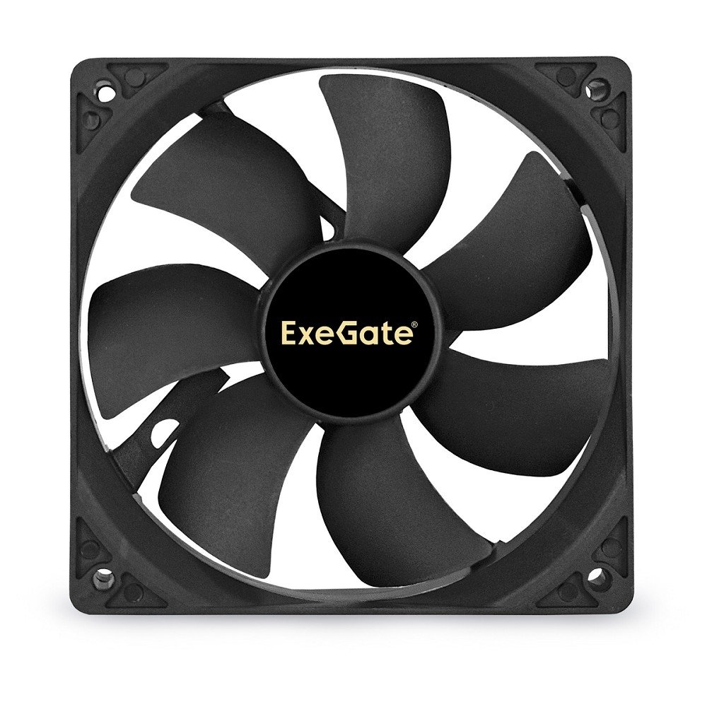 Exegate EX283393RUS Вентилятор ExeGate E12025S4P-PWM, 120x120x25 мм, подшипник скольжения, 4pin, PWM, 25dBA