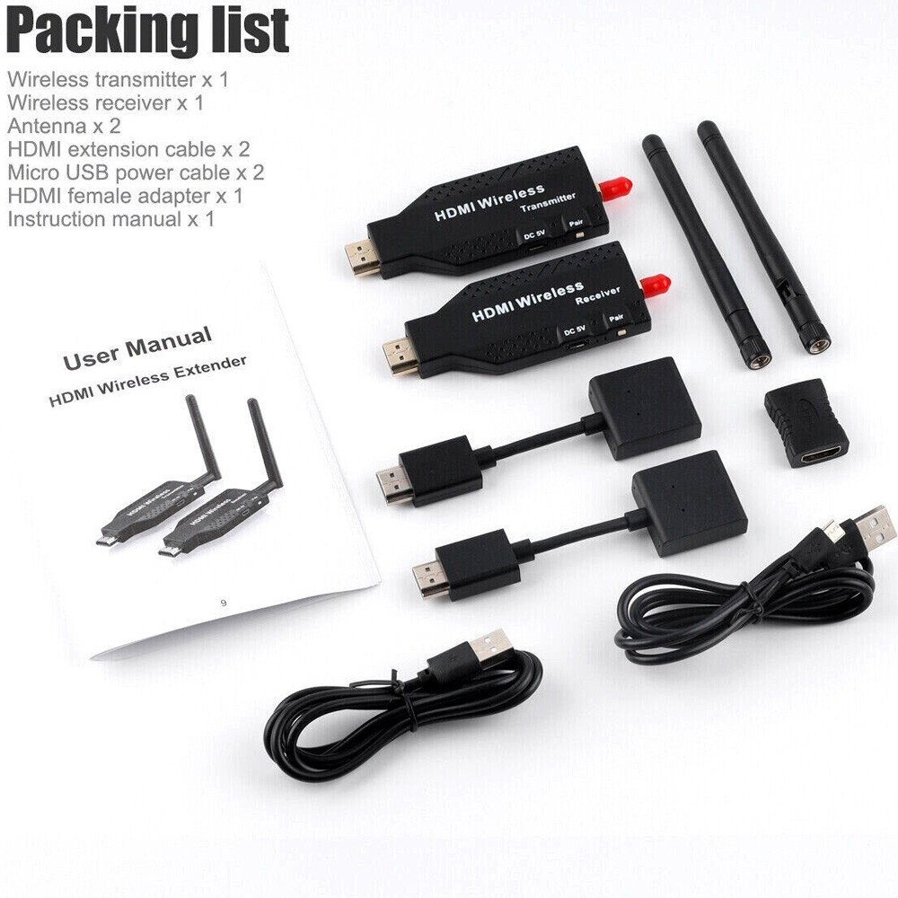 ORIENT VE056, WiFi HDMI Extender (Tx+Rx), HDMI беспроводной удлинитель до 50 м, HDMI 1.3, 1080p@60Hz, HDCP1.2, питание от USB (31371)