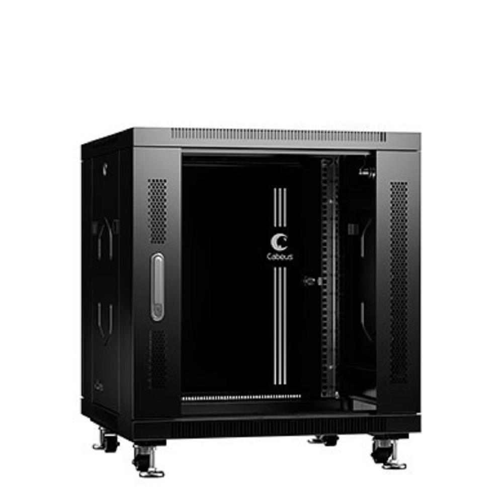 CABEUS SH-05C-12U60/60-BK ШКАФ МОНТАЖНЫЙ ТЕЛЕКОММУНИКАЦИОННЫЙ 19" НАПОЛЬНЫЙ ДЛЯ РАСПРЕДЕЛИТЕЛЬНОГО И СЕРВЕРНОГО ОБОРУДОВАНИЯ 12U 600X600X730MM (ШХГХВ)