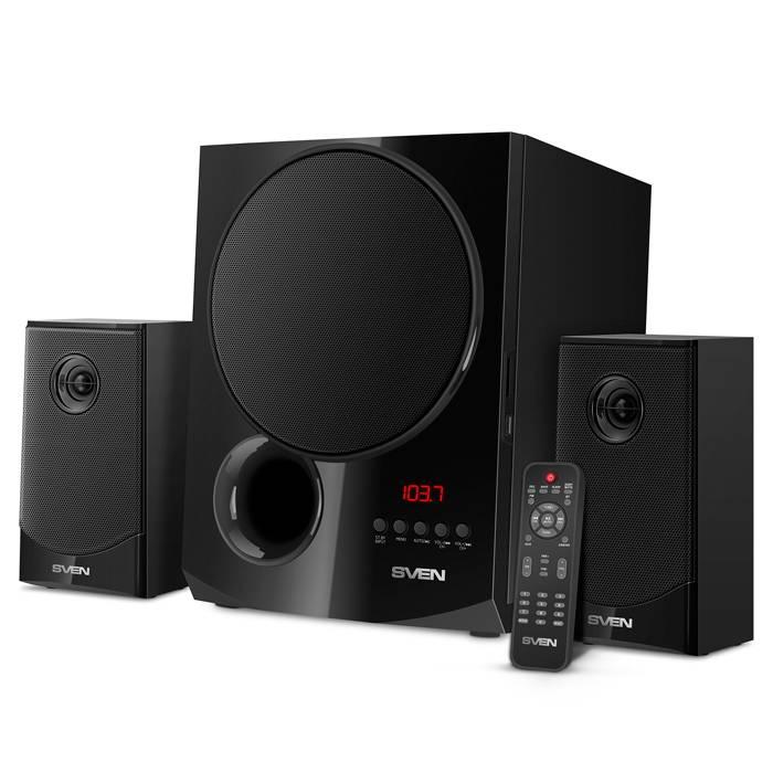 SVEN MS-2080, черный (70 Вт, Bluetooth, пульт, дисплей, FM, USB, SD), SV-018771