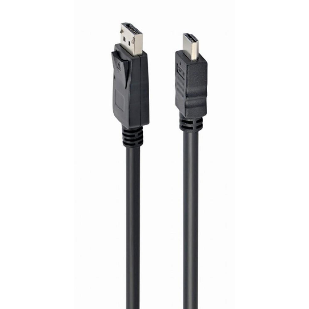 Cablexpert Кабель DisplayPort->HDMI, 10м, 20M/19M, черный, экран, пакет (CC-DP-HDMI-10M)