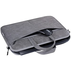 Defender Сумка для ноутбука Solid  15.6" PU кожа, серый, карман (26088)			