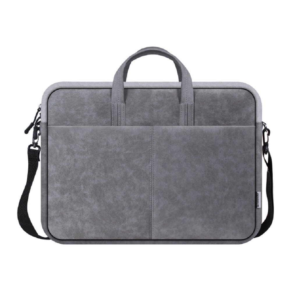 Defender Сумка для ноутбука Solid  15.6" PU кожа, серый, карман (26088)			