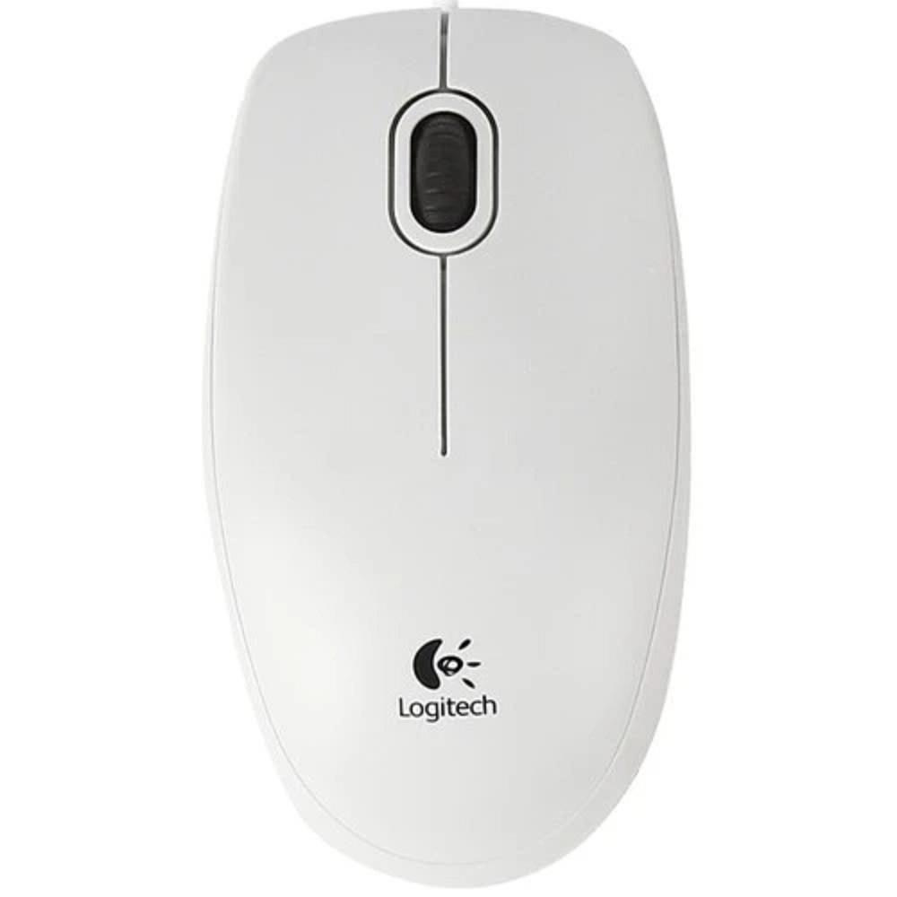 910-003360 Мышь Logitech B100 White USB OEM