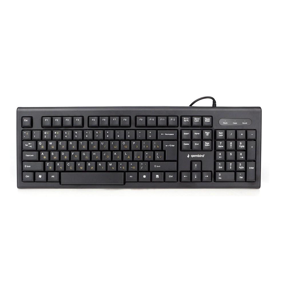 Клавиатура Gembird KB-8354U-BL { USB, черный, 104 клавиши, кабель 1,45м }
