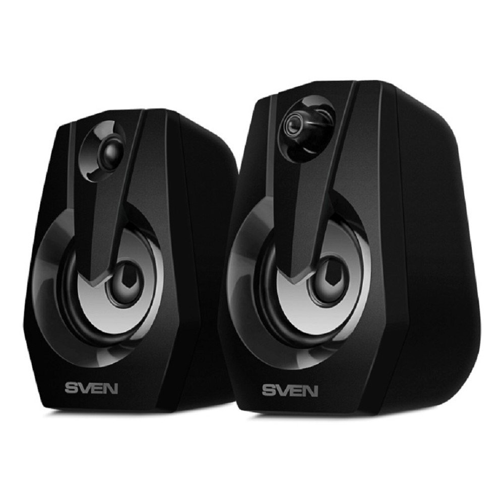 Колонки Sven 370,  2.0,  черный [sv-020552], SV-020552