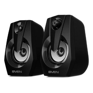 Колонки Sven 370,  2.0,  черный [sv-020552], SV-020552