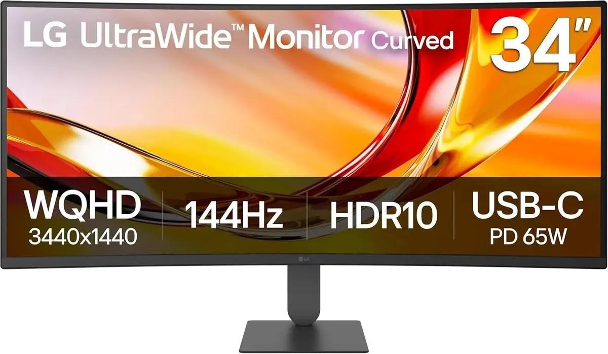 МОНИТОР 34" LG 34U640B-B Black (VA, изогнутый, 3440x1440, 144Hz, 5 ms, 178°/178°, 300 cd/m, 3000:1, +2хHDMI 2.0), 34U640B-B.ARUZ