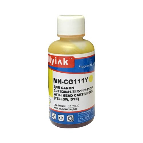 Чернила для CANON CL-41/51 (100мл,yellow Dye) NI-CG111Y Gloria™ MyInk.