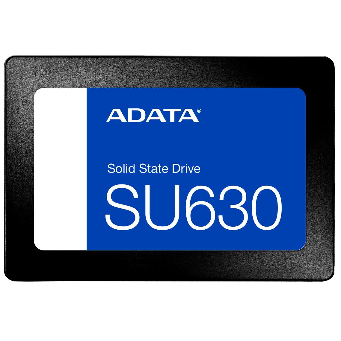 Твердотельный накопитель/ ADATA SSD Ultimate SU630, 1920GB, 2.5" 7mm, SATA3, 3D QLC, R/W 520/450MB/s, IOPs 40 000/65 000, TBW 400, DWPD 0.2 (3 года), ASU630SS-1T92Q-R
