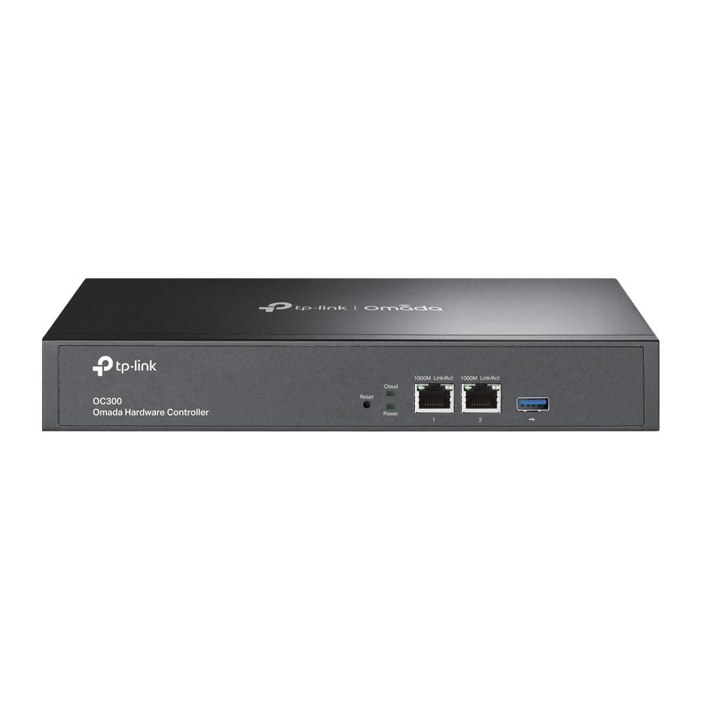 Контроллер/ Omada hardware Controller OC300, 2 gigabit ethernet ports, 1 USB 3.0 port, managed up to 500 Omada Access Points/Switch/Gateway, support batch configuration, firmware upgradation, intelligent network monitoring and captive portal, easy management via Omada APP/Web UI/Cloud access.