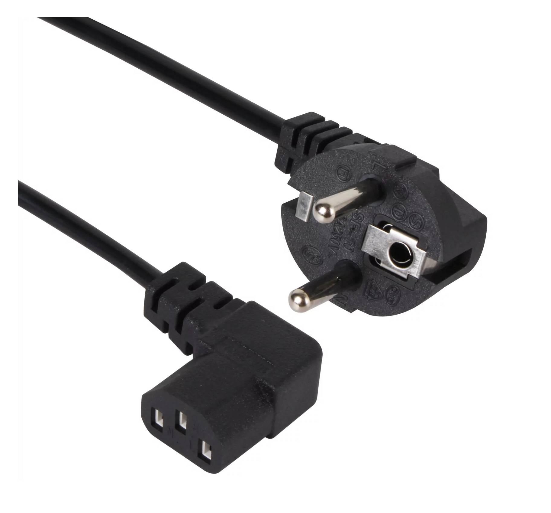 Кабель комп - розетка 220V EU (угол-угол) 3m, iOpen <ACE021R-3.0M>, ACE021R-3M