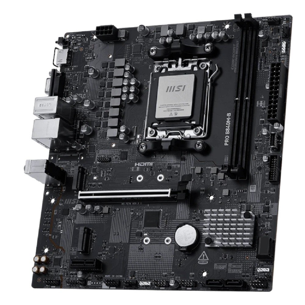 Материнская плата MSI PRO B840M-B SocketAM5 AMD B840 2xDDR5 ATX AC`97 8ch(7.1) 2.5Gg RAID+VGA+HDMI