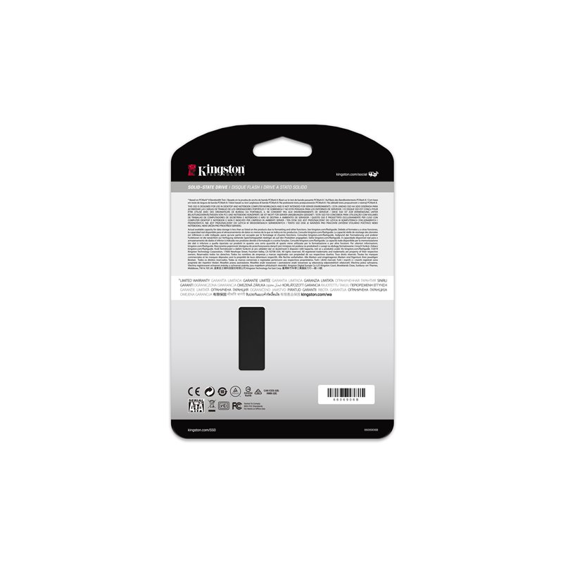Твердотельный накопитель/ Kingston SSD KC600, 256GB, 2.5" 7mm, SATA3, 3D TLC, R/W 550/500MB/s, IOPs 90 000/80 000, DRAM buffer 256MB, TBW 150, DWPD 0.32 (12 мес), SKC600/256G