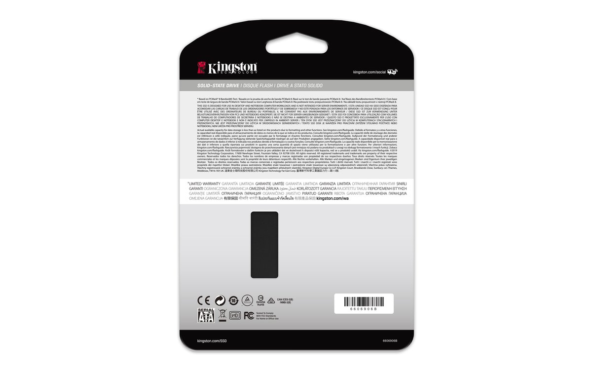 Твердотельный накопитель/ Kingston SSD KC600, 256GB, 2.5" 7mm, SATA3, 3D TLC, R/W 550/500MB/s, IOPs 90 000/80 000, DRAM buffer 256MB, TBW 150, DWPD 0.32 (12 мес), SKC600/256G