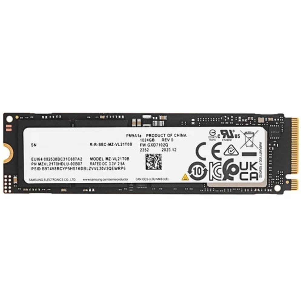 Samsung SSD PM9A1a, 1024GB, M.2(22x80mm) NVMe, PCIe 4.0 x4, VNAND 3-bit MLC, MZVL21T0HDLU-00B07