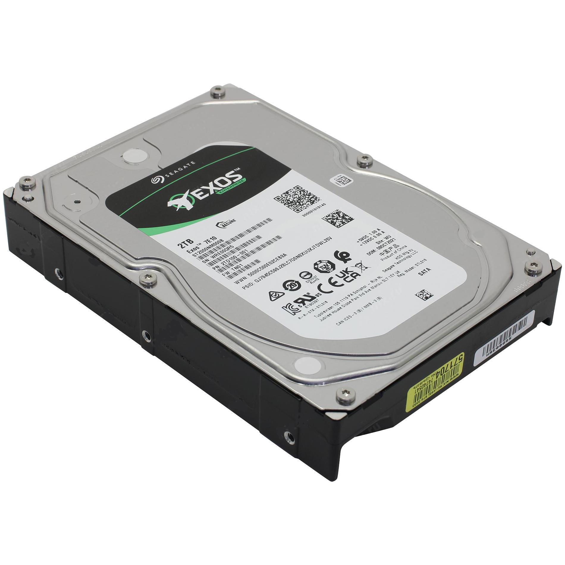 Жесткий диск/ HDD Seagate Exos 7E8 SATA 2Tb 7200 6Gb/s 256Mb 1 year warranty, ST2000NM000B