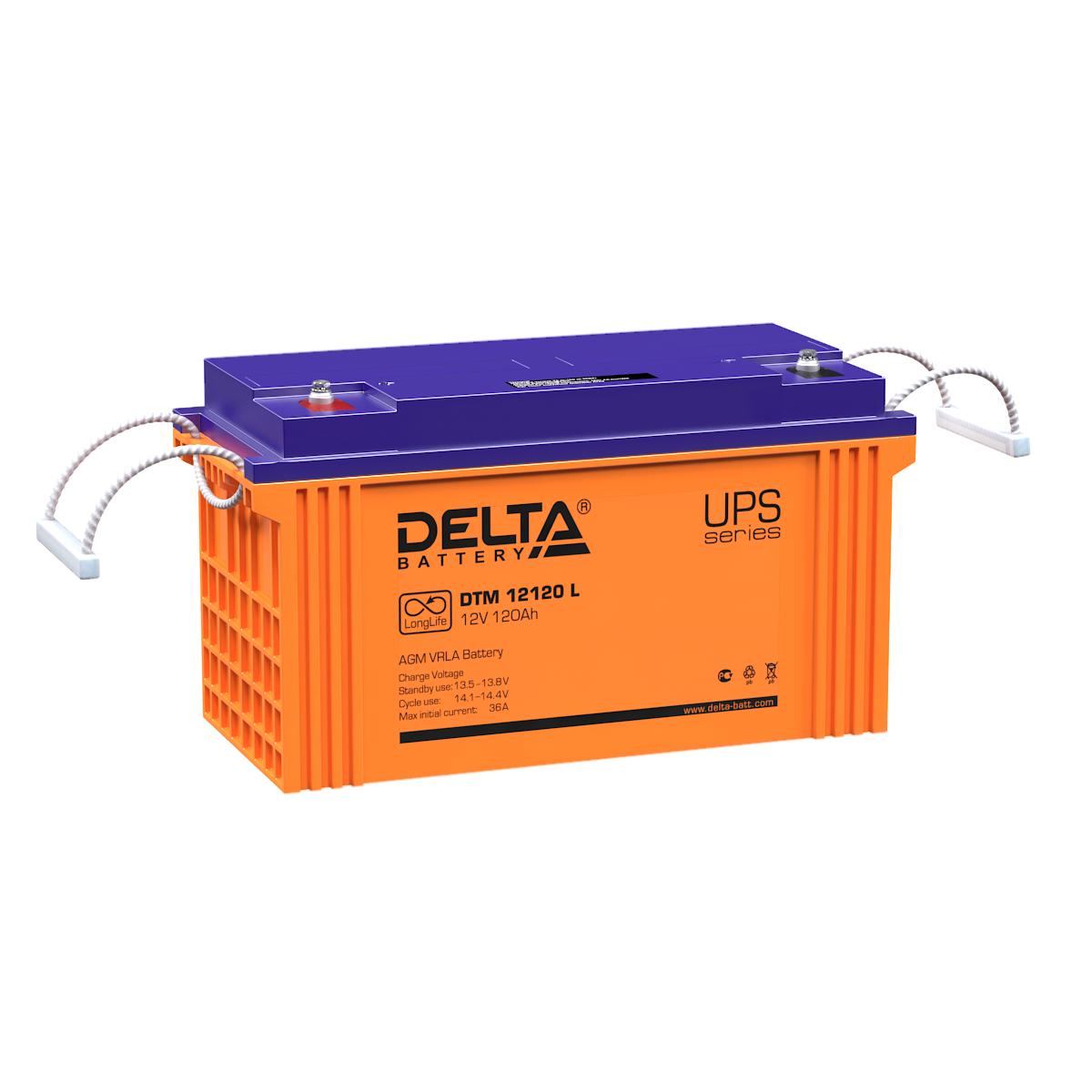 Батарея DELTA BATTERY DTM 12120L 12V 120Ah, 4614010640001, DTM 12120 L
