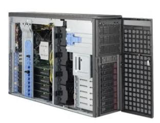 Серверная платформа Supermicro SuperWorkstation GPU 4U 7049GP-TRT noCPU(2)2nd Gen Xeon Scalable/TDP 70-205W/ no DIMM(16)/ SATARAID HDD(8)LFF/ 2x10GbE/ 7xFH, M2/ 2x2200W, SYS-7049GP-TRT