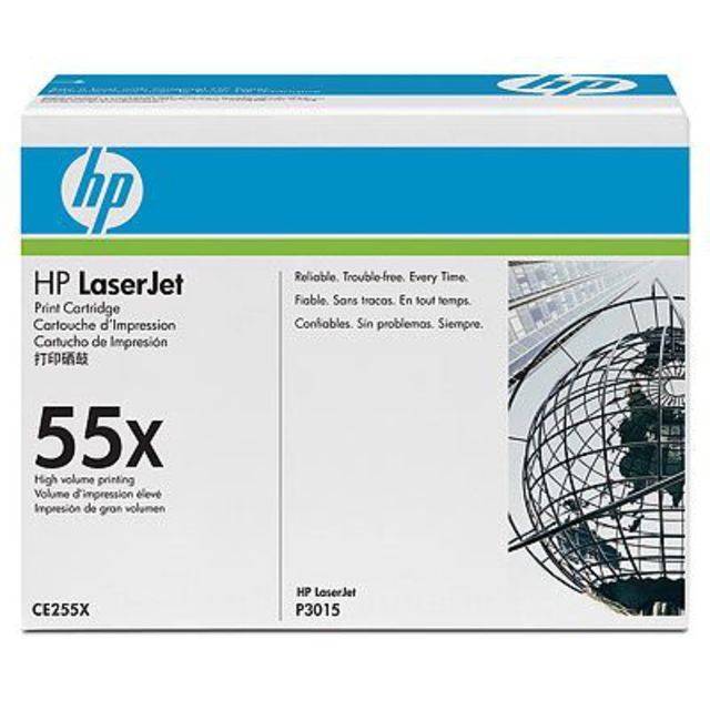 Картридж HP 55X лазерный увеличенной емкости (12500 стр), CE255X