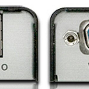 Удлинитель/усилитель/extender, VGA/SVGA+KBD+MOUSE USB, 100 метр., HD-DB15+USB A-тип/USB B-тип, Female, без шнуров, Б.П. 220> 5V, (по витой паре/UTP/FTP макс.разрешение 1920х1200 60Hz(30m) 1280х1024 60Hz(100m) DDC2B3 г.гар.+электростраховка/ATEN/ Mini USB KVM EXTENDER W/230V ADP., CE100