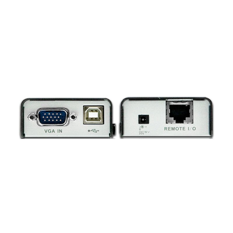 Удлинитель/усилитель/extender, VGA/SVGA+KBD+MOUSE USB, 100 метр., HD-DB15+USB A-тип/USB B-тип, Female, без шнуров, Б.П. 220> 5V, (по витой паре/UTP/FTP макс.разрешение 1920х1200 60Hz(30m) 1280х1024 60Hz(100m) DDC2B3 г.гар.+электростраховка/ATEN/ Mini USB KVM EXTENDER W/230V ADP., CE100