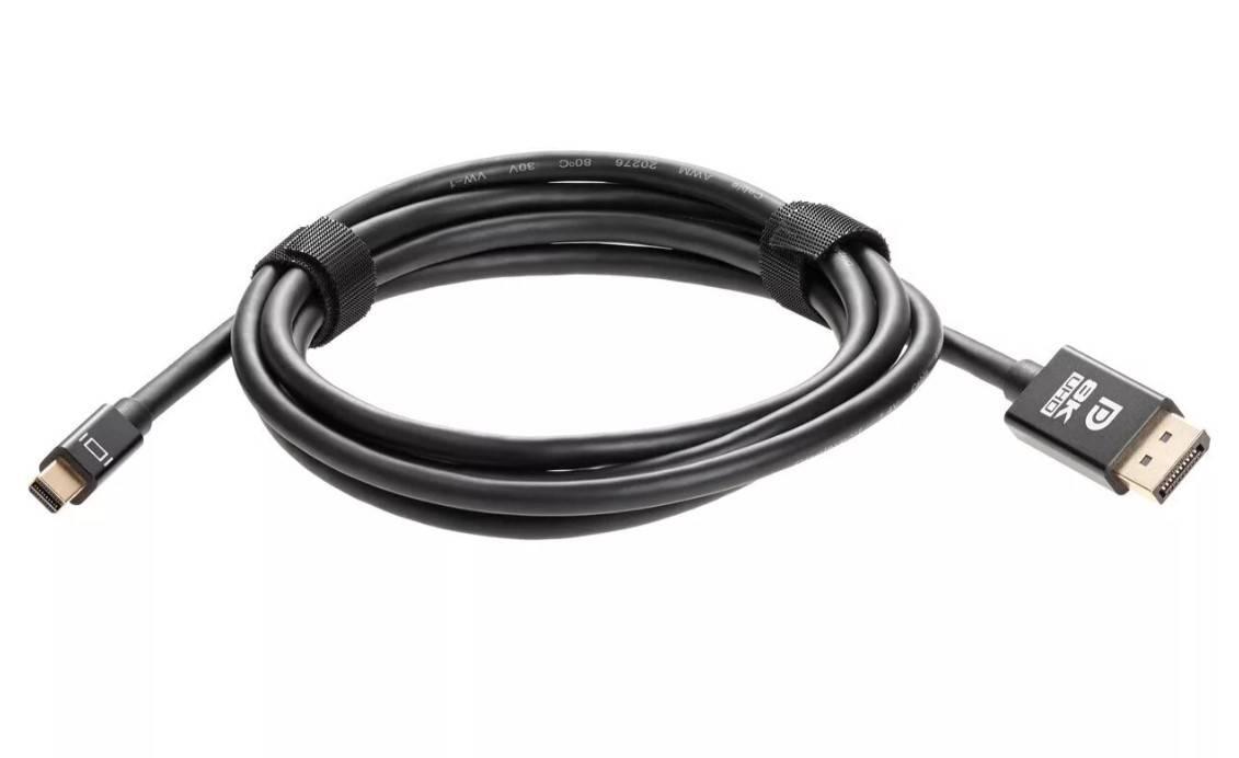 Кабель 1.4V Mini DisplayPort M <--> Display Port M 1,8м  4K@120HZ 8K@60HZ Telecom, TA683M-1.8M