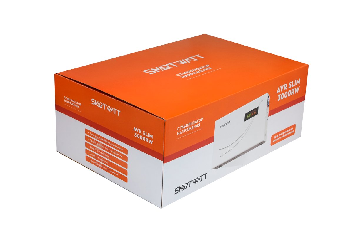 Настенный стабилизатор напряжения SMARTWATT AVR SLIM 3000RW, 4512020310007