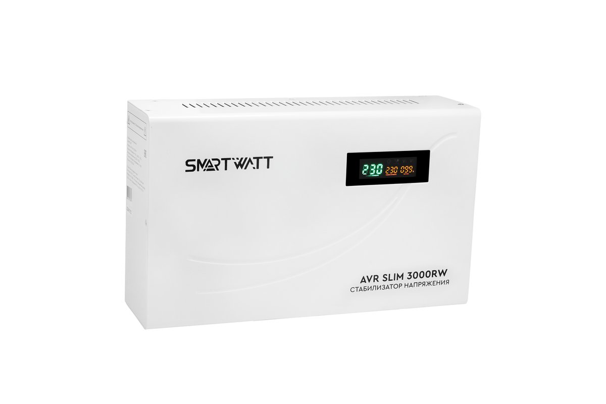 Настенный стабилизатор напряжения SMARTWATT AVR SLIM 3000RW, 4512020310007