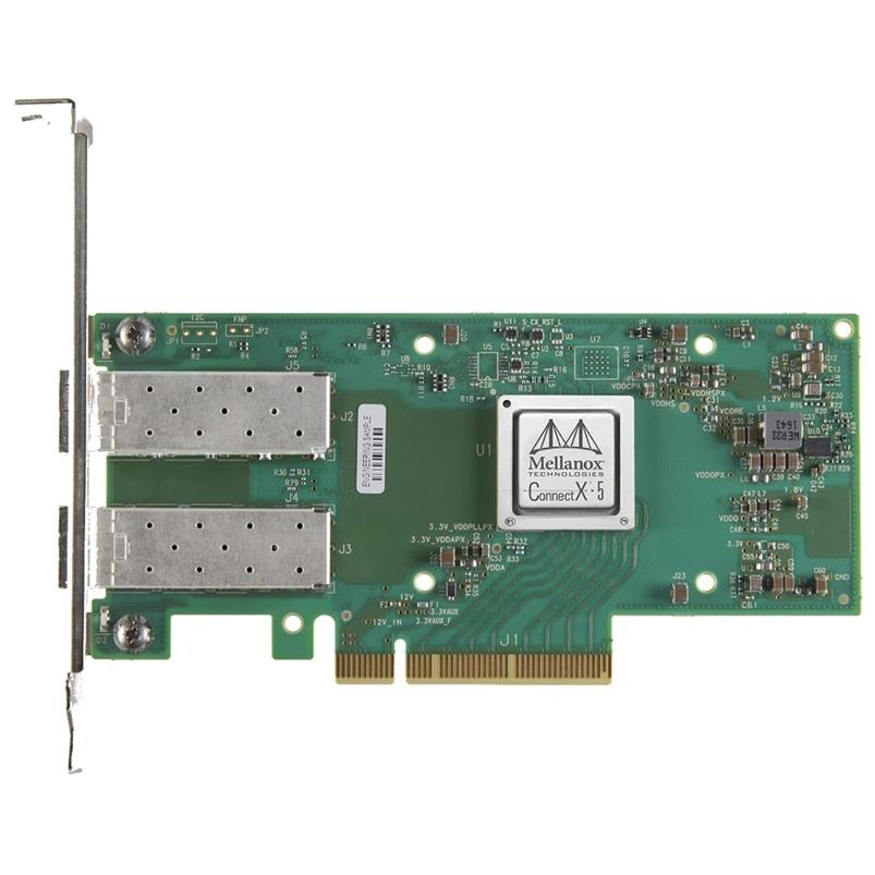 Cетевая карта/ ConnectX-5 EN network interface card, 10/25GbE dual-port SFP28, PCIe3.0 x8, UEFI Enabled (x86/ARM), MCX512A-ACUT
