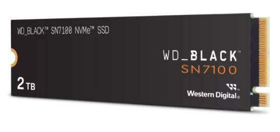 Твердотельный диск 2TB WD Black SN7100 , M.2 2280, PCI-E 4x4, [R/W - 7250/6900 MB/s] 3D-NAND TLC, WDS200T4X0E