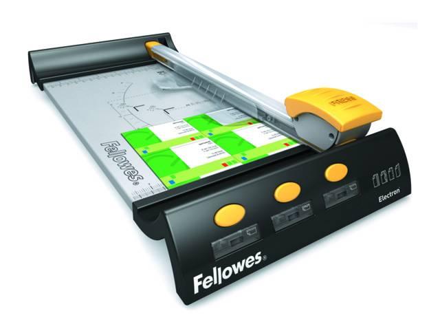 Fellowes® Резак дисковый ELECTRON A4, 10 лст., SafeCut™, 4 картриджа (прямой, биговка, пунктир, волна), SafeCut™Guide, FS-54104