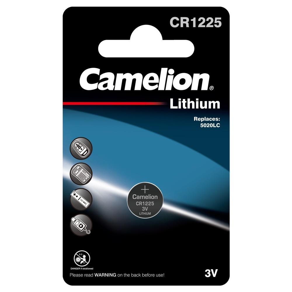 Camelion CR1225 BL-1 (CR1225-BP1, батарейка литиевая,3V), 3608