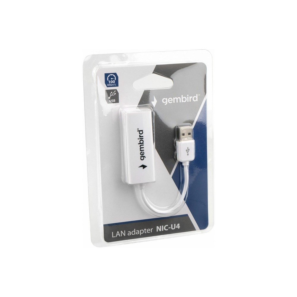Сетевой адаптер Ethernet Gembird NIC-U4 USB 2.0 - Fast Ethernet adapter (272740)