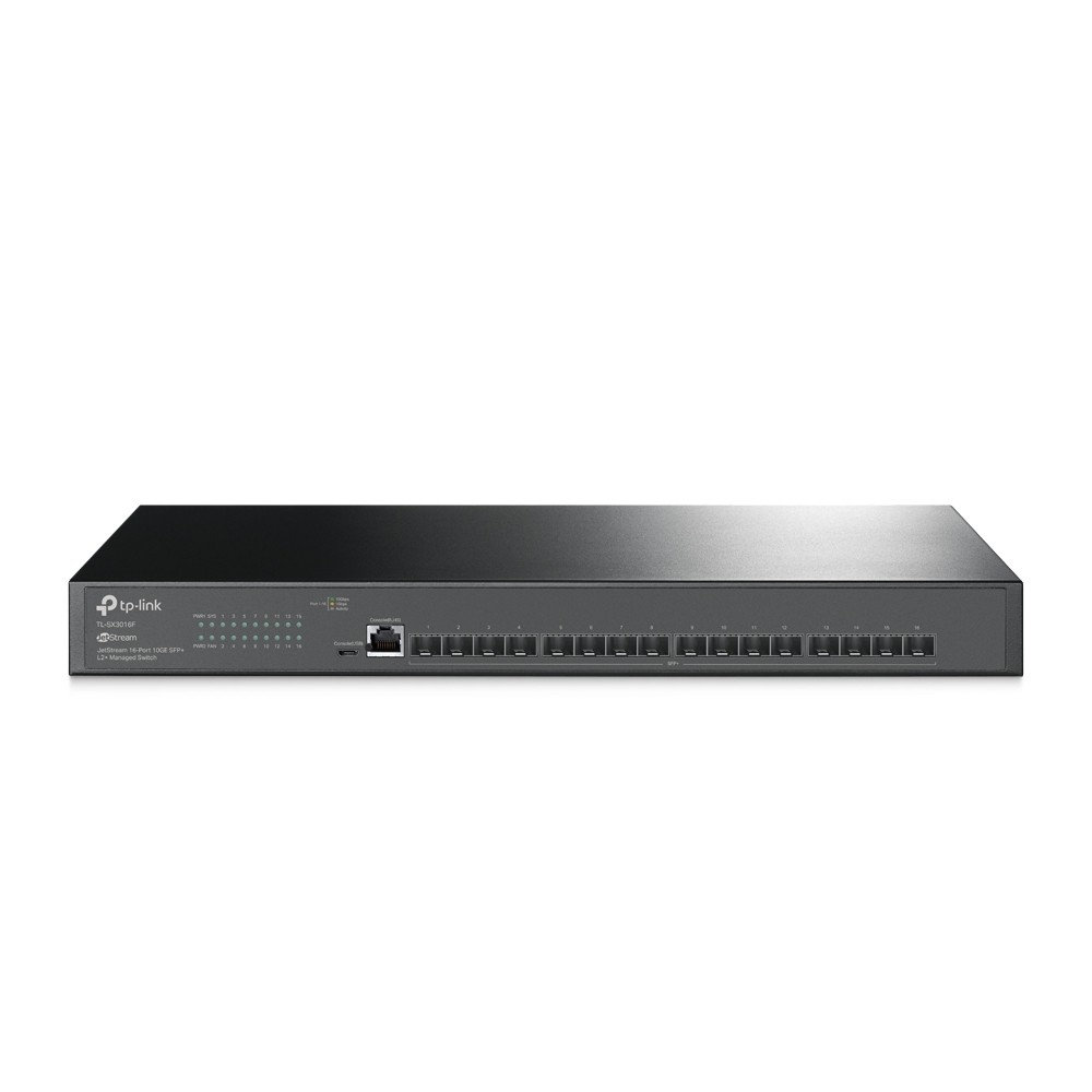 Коммутатор/ JetStream™ 16-Port 10GE SFP+ L2+ Managed Switch PORT: 16? 10G SFP+ Slots, SX3016F