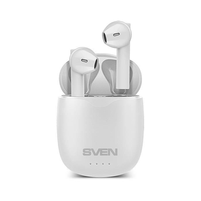 SVEN Наушники беспроводные внутриканальные с микрофоном E-727BT, белый (Bluetooth, TWS), SV-019891