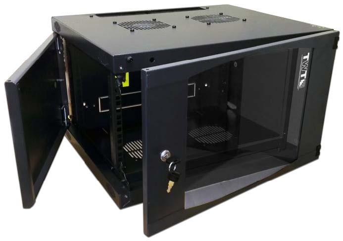 Шкаф Шкаф настенный Next, 12U 550x600, стеклянная дверь, черный, TWT-CBWNG-12U-6X6-BK