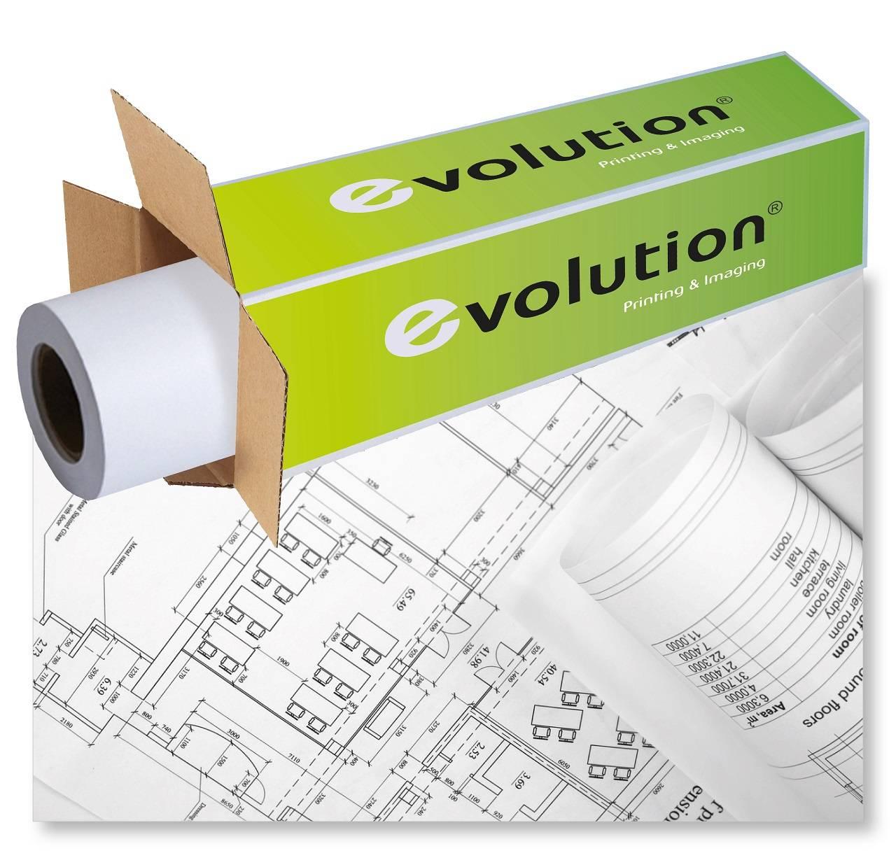 Бумага EVOLUTION  Inkjet DRAFT Paper 80gr A1+ 0.914х50м  втулка 2" / 50,8мм  (ex.450L90001M) кратн. 6, 2154540