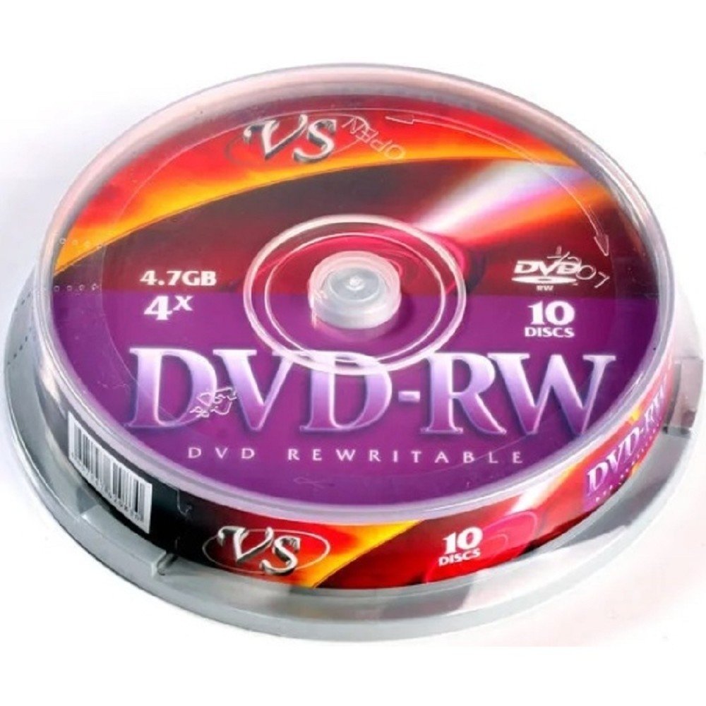 Диски VS DVD-RW 4,7 GB 4x CB/10 (620830)      , VSDVDRWCB1001