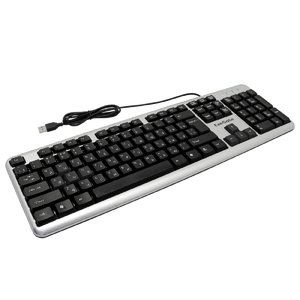 Exegate EX264086RUS Клавиатура Exegate LY-401, <USB, серебристый корпус, 104кл, Enter большой> Color box