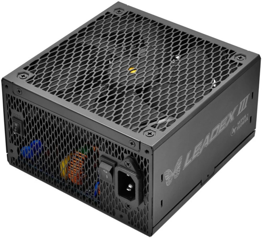 блок питания 850 Ватт/ Power Supply Super Flower Leadex III Gold, 850W, ATX 3.1, 140mm, 8xSATA, 3xPCI-E(6+2), 1x12VHPWR(12+4), APFC, 80+ Gold, Full Modular, SF-850F14GE(GL)