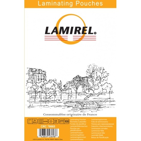 Lamirel Пленка для ламинирования 54x86мм, 125мкм, 100 шт., LA-78665