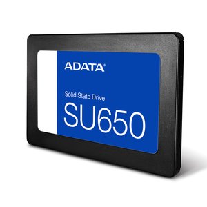 Твердотельный накопитель/ ADATA SSD Ultimate SU650, 960GB, 2.5" 7mm, SATA3, 3D TLC, R/W 520/450MB/s, IOPs 40 000/75 000, TBW 560, DWPD 0.5 (3 года), ASU650SS-960GT-R